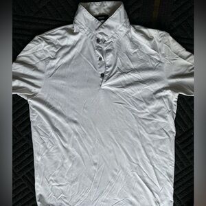 THEORY MENS WHITE POLO - SIZE LARGE